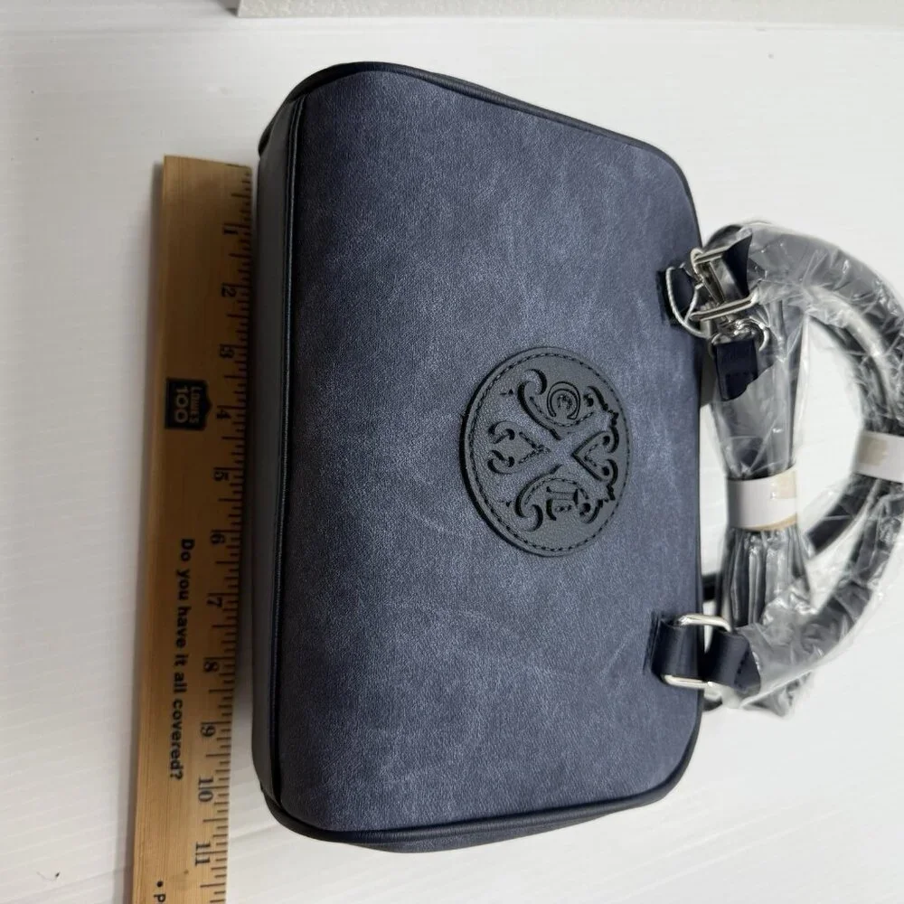 CXL Christian Lacroix Jasper Denim Satchel Top Handle Crossbody Luxury  NWT